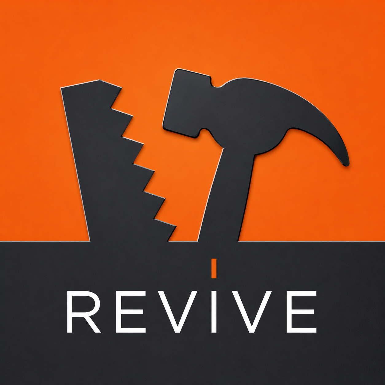 Revive Property Services logo — hammer and saw icon